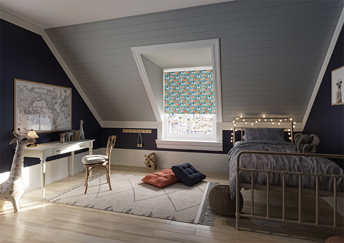 Pony Pals, Turquoise - Roller Blind - Image 7